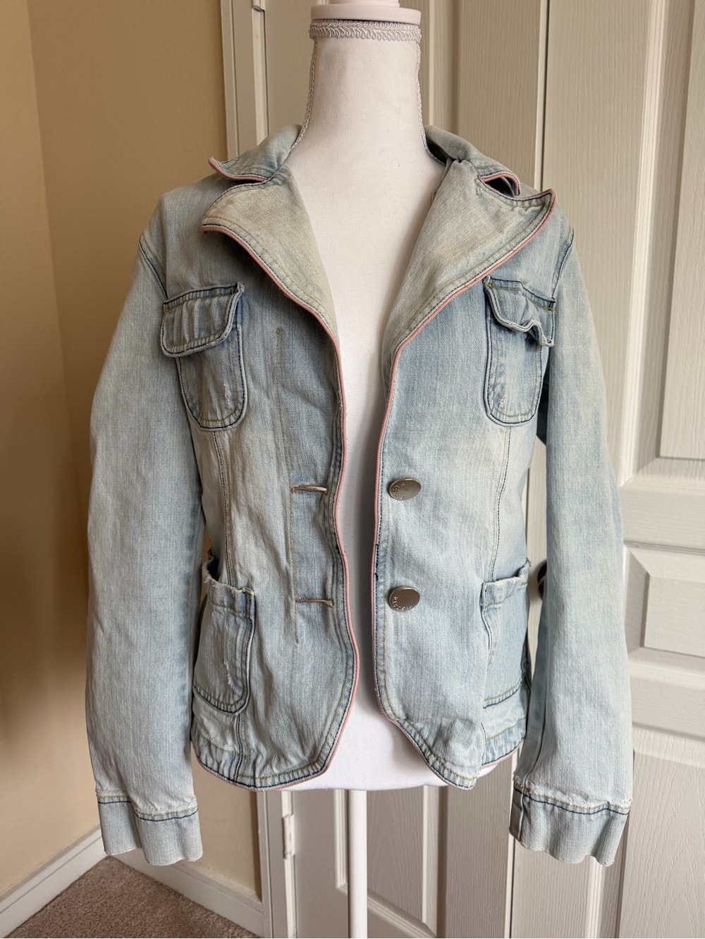 Vintage Fishbone Denim Jacket